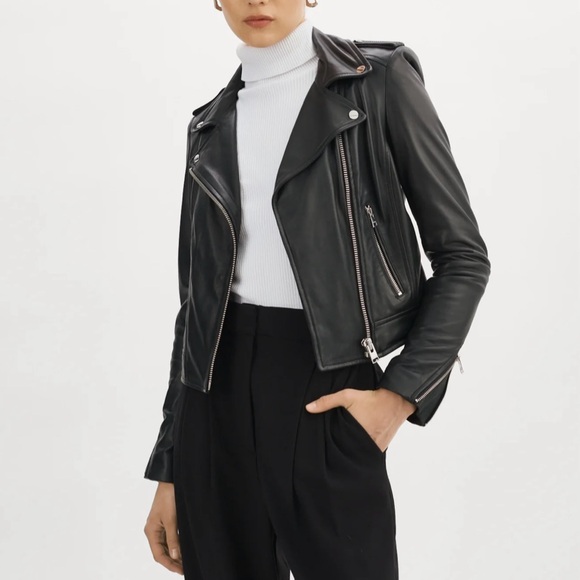 LAMARQUE Donna Iconic Leather Biker Jacket - Picture 3 of 13